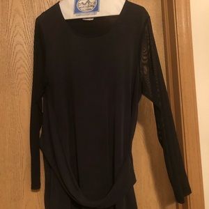 DKNY Sheer Sleeve Top, Size L